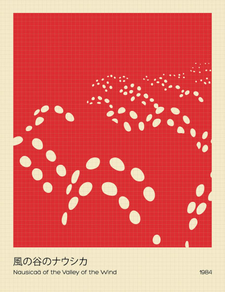 ジブリ・ミニマルデザインのポスター
