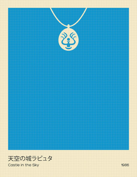 ジブリ・ミニマルデザインのポスター
